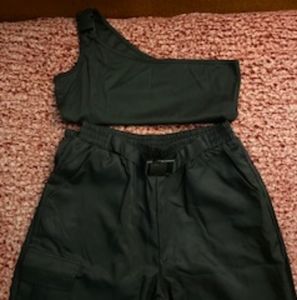 2-Piece Black Capri Set